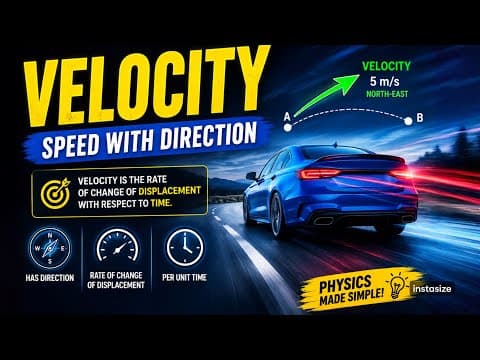 Velocity || Class 9- Chapter 2 || Easy Explanation || Part -4 || Tamil